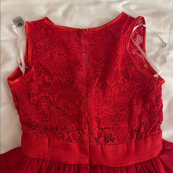 High Low Betsy Adams Red Formal Dress - Picture 4 of 4